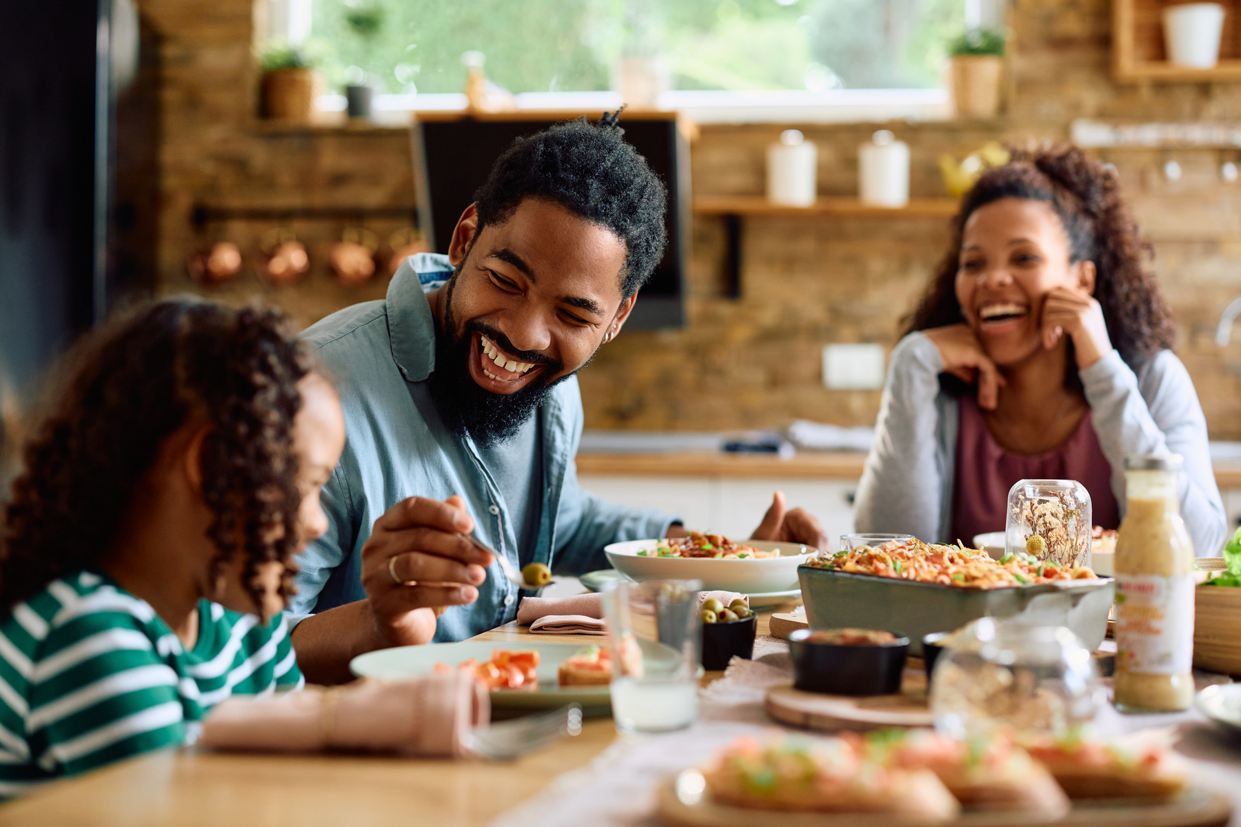 Happy Family Having Lunch Together